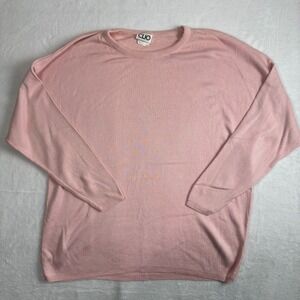 VTG Clio Pink Rayon Blend Long Sleeve Crew Neck Pullover Sweater Women's Medium